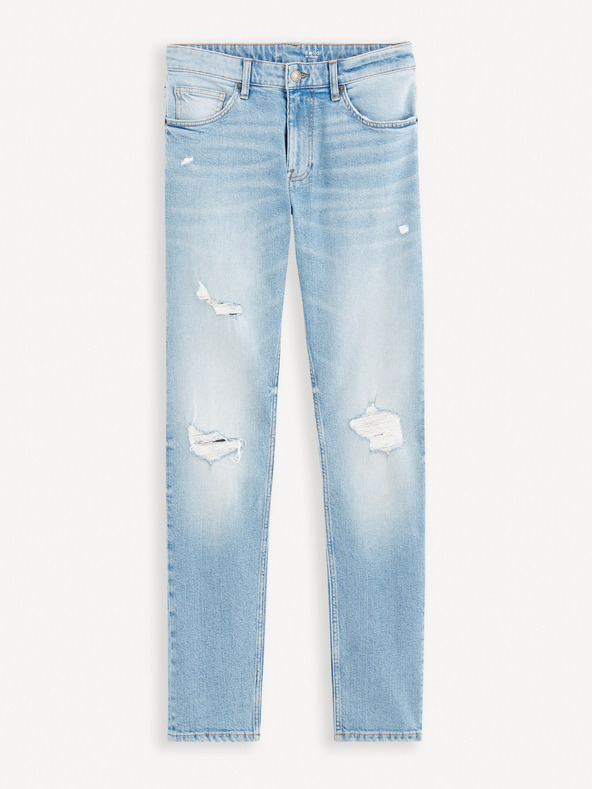 Celio Světle modré pánské slim fit džíny Celio Fostroy