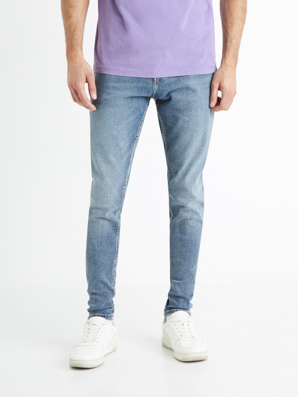 Celio Světle modré pánské skinny fit džíny Celio Foskinny1