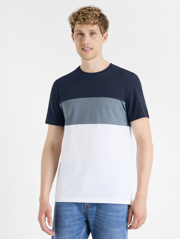 Celio Tmavě modré pánské tričko Celio Febloc