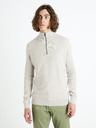 Celio Světle šedý pánský basic svetr Celio Celim