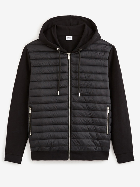 Celio Černá pánská prošívaná bunda Celio Fequilted
