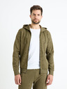 Celio Khaki pánská mikina s kapucí Celio Fepiquet