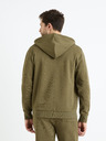 Celio Khaki pánská mikina s kapucí Celio Fepiquet