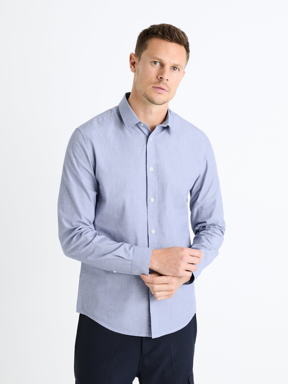 Celio Světle modrá pánská košile Celio Fafile