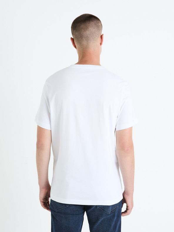 Celio Bílé pánské tričko Celio
