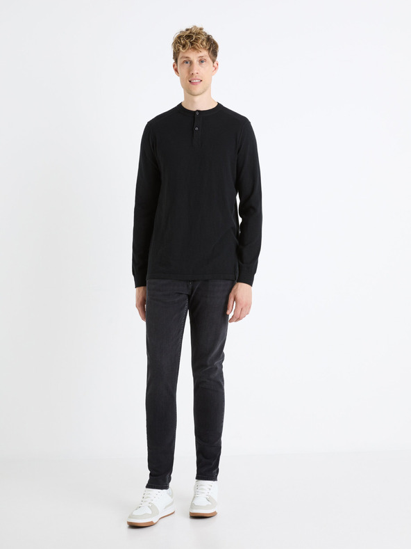 Celio Černé pánské slim fit džíny Celio Foninety
