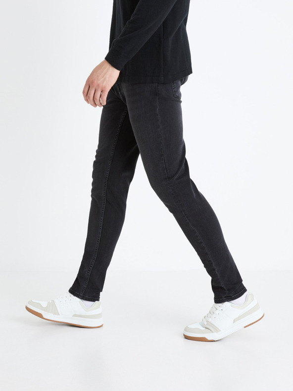 Celio Černé pánské slim fit džíny Celio Foninety