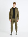 Celio Khaki pánská mikina s kapucí Celio Fethree