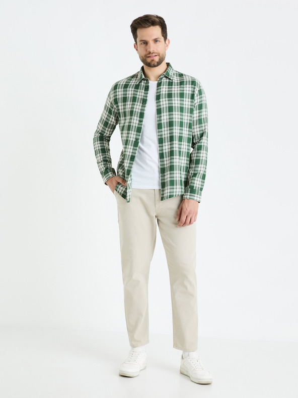 Celio Zelená pánská košile Celio Fadro