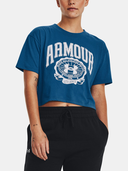 Under Armour Dámské tričko Under Armour UA COLLEGIATE CREST CROP SS