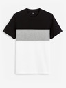 Celio Bílo-černé pánské tričko Celio Febloc
