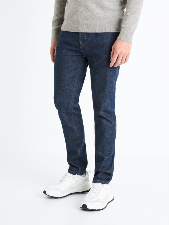 Celio Tmavě modré pánské slim fit džíny Celio Fotaper