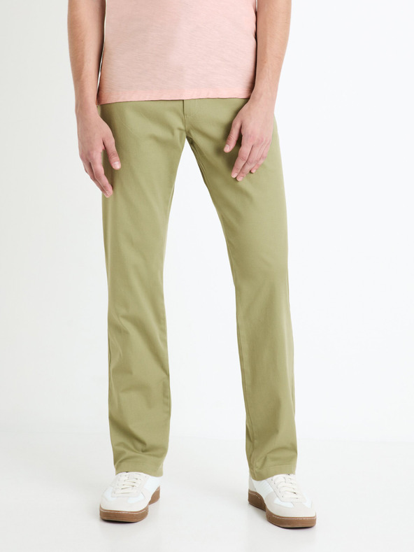 Celio Světle zelené pánské chino kalhoty Celio Tohenri