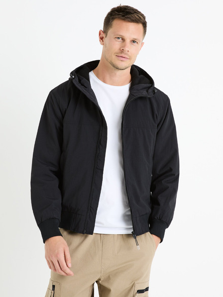 Celio Černá pánská bunda Celio Fuhoodie2