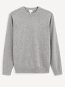 Celio Světle šedý pánský basic svetr Celio Decotonv