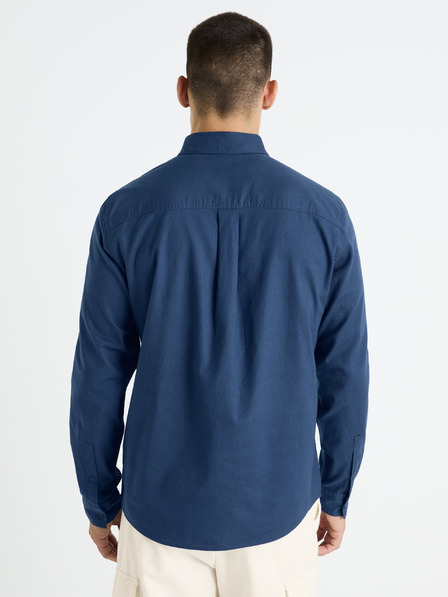 Celio Tmavě modrá pánská košile Celio Farobone2