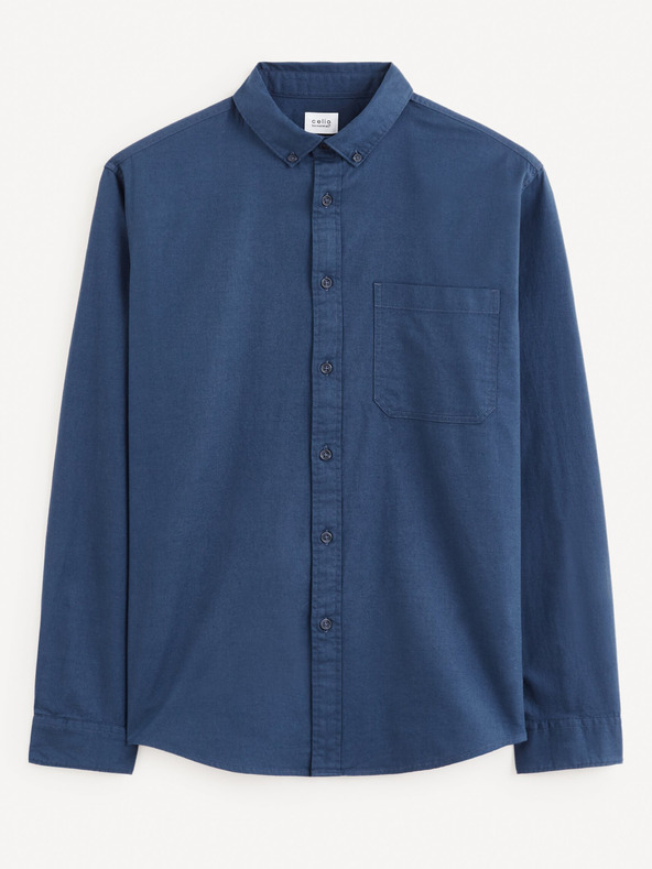 Celio Tmavě modrá pánská košile Celio Farobone2