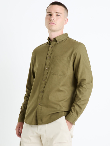 Celio Khaki pánská košile Celio Farobone2