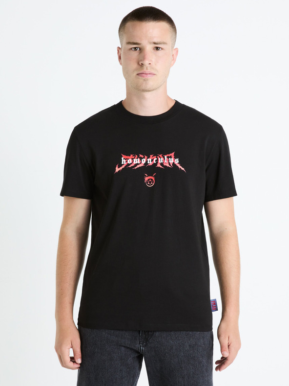 Celio Černé pánské tričko Celio Fullmetal Alchemist