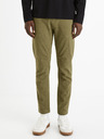Celio Khaki pánské zkrácené kalhoty Celio Fodamso