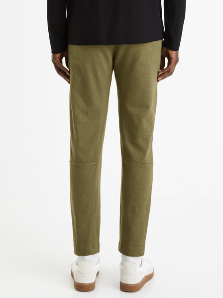 Celio Khaki pánské zkrácené kalhoty Celio Fodamso