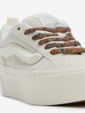 Vans Světle šedé dámské semišové tenisky na platformě VANS Knu Stack