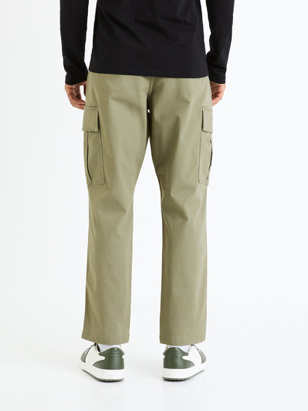 Celio Khaki pánské cargo kalhoty Celio Fopierre