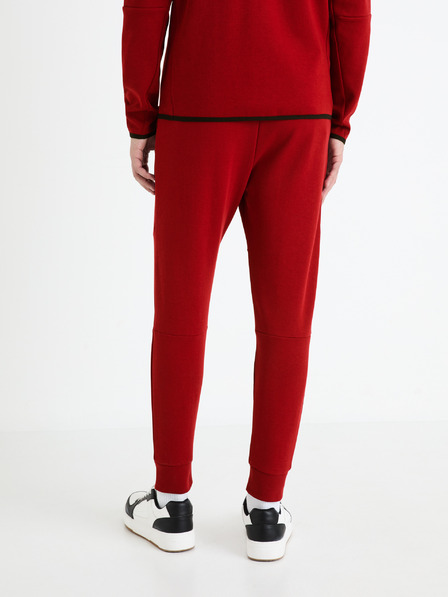 Celio Červené pánské basic tepláky Celio Fonewyoke