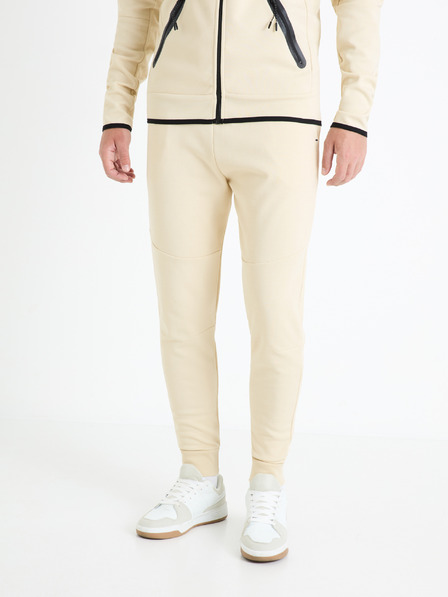 Celio Krémové pánské basic tepláky Celio Fonewyoke