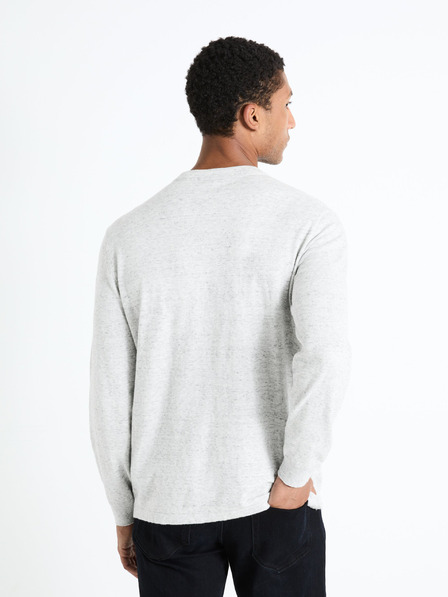 Celio Světle šedý pánský basic svetr Celio Fepax