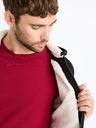 Celio Černá pánská zateplená mikina na zip s kapucí Celio Fesherpax
