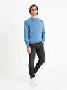 Celio Modrý pánský basic svetr Celio Febasic