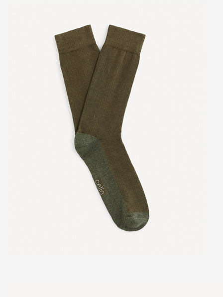 Celio Khaki pánské ponožky Celio Fisomel