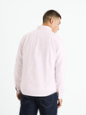 Celio Růžová pánská pruhovaná košile Celio Caoxfordy