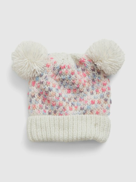 GAP Baby čepice s bambulkami