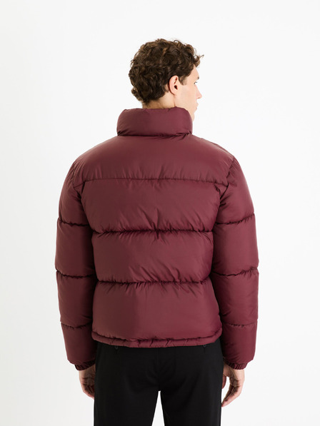 Celio Vínová pánská prošívaná zimní bunda Celio Fuparigi