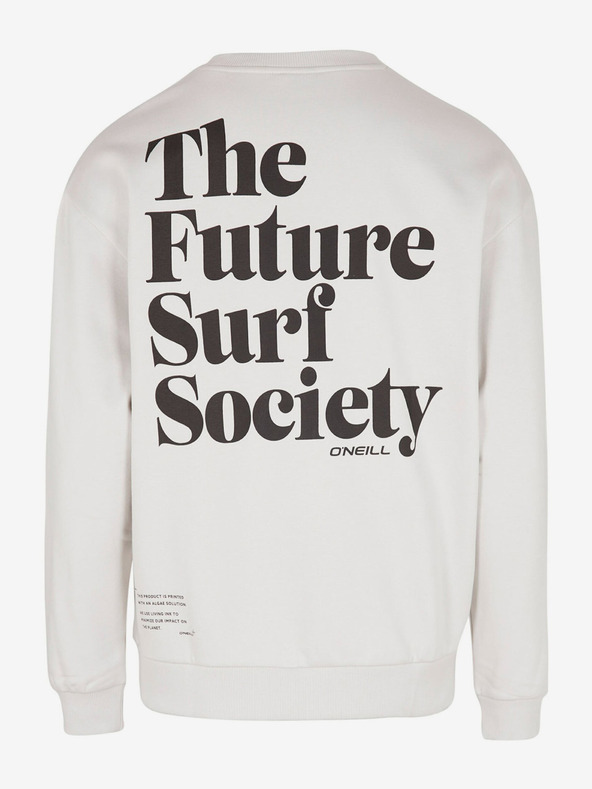 O'Neill Bílá pánská mikina s potiskem na zádech O'Neill Future Surf Society