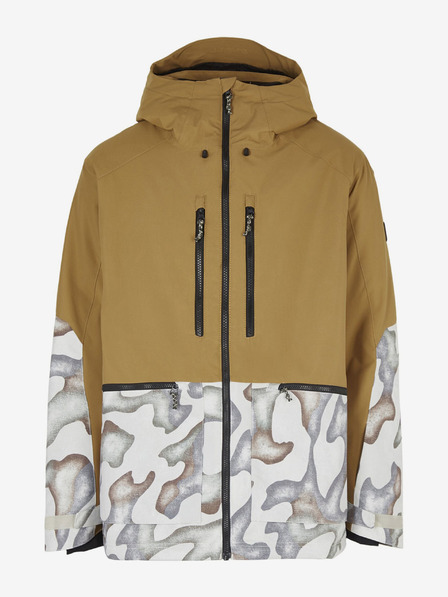 O'Neill Krémovo-hořčicová pánská lyžařská/snowboardová bunda O'Neill Texture
