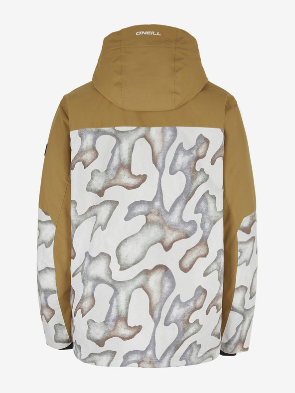 O'Neill Krémovo-hořčicová pánská lyžařská/snowboardová bunda O'Neill Texture