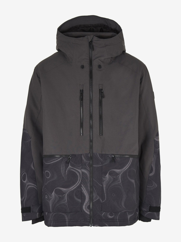 O'Neill Černá pánská lyžařská/snowboardová bunda O'Neill Texture