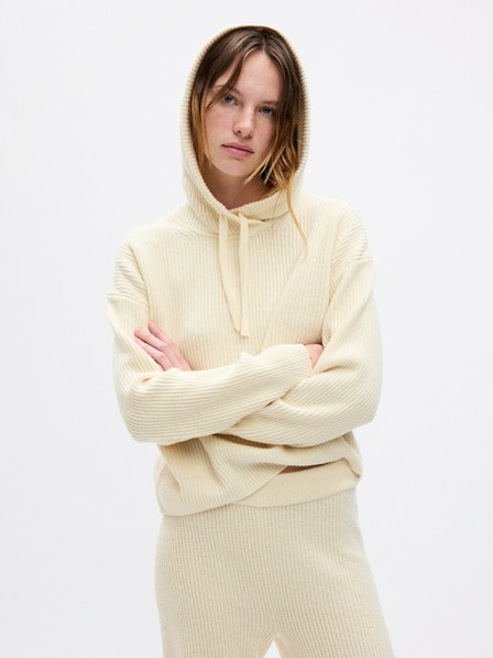 GAP Svetr s kapucí crop CashSoft