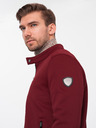 Ombre Clothing Vínová pánská lehká bunda Ombre Clothing BIKER