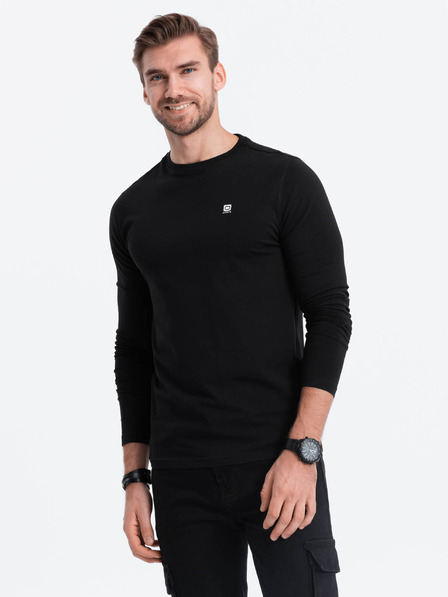 Ombre Clothing Černé pánské tričko Ombre Clothing