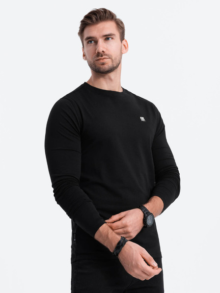Ombre Clothing Černé pánské tričko Ombre Clothing