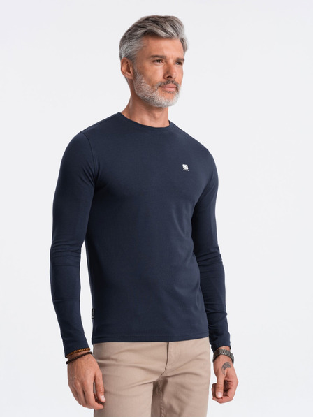 Ombre Clothing Tmavě modré pánské tričko Ombre Clothing