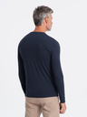 Ombre Clothing Tmavě modré pánské tričko Ombre Clothing