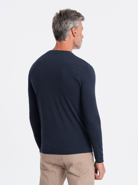 Ombre Clothing Tmavě modré pánské tričko Ombre Clothing