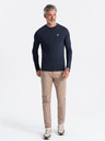 Ombre Clothing Tmavě modré pánské tričko Ombre Clothing