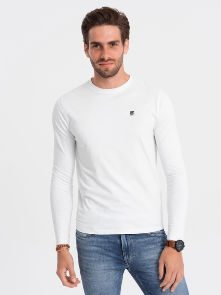 Ombre Clothing Bílé pánské tričko Ombre Clothing