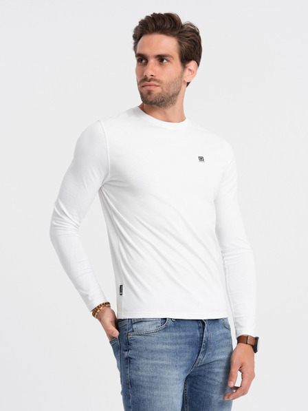 Ombre Clothing Bílé pánské tričko Ombre Clothing